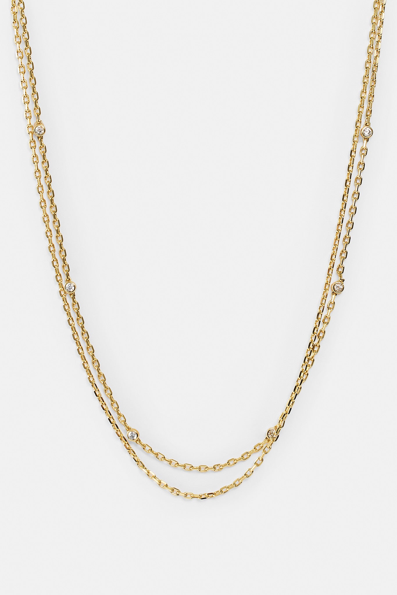 Double Layer Ice Rolo Necklace - 5mm